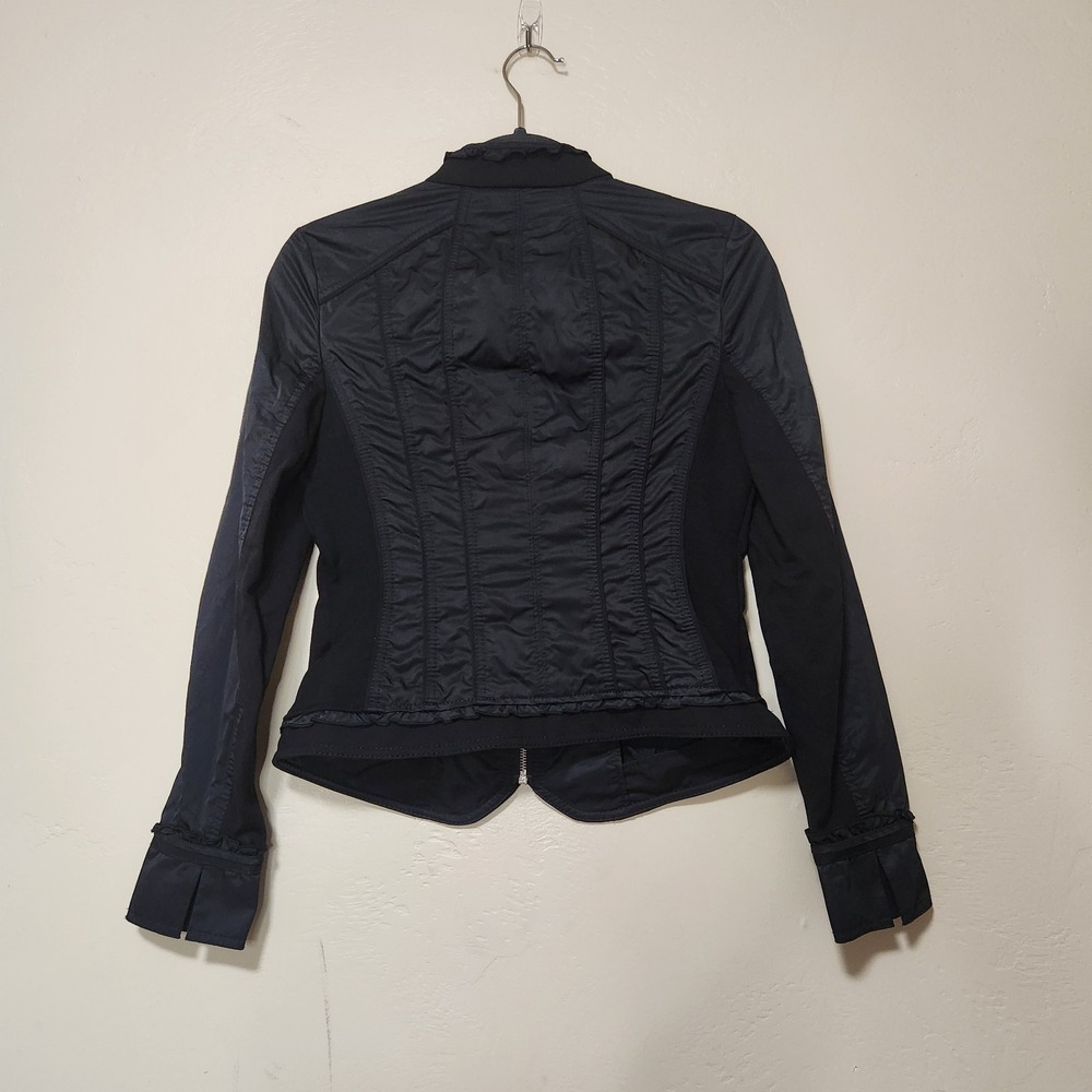 White House Black Market Zip Up V-Neck Pocket Jacket Coat Size 6 - Picture 5 of 5